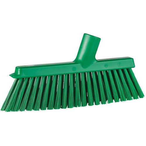 Balai biseaut&eacute; avec pas de vis inclin&eacute;, Crins Moyen, 10", Polyester, Vert Oxymax Inc