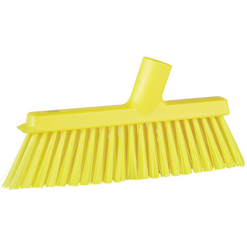 Balai biseaut&eacute; avec pas de vis inclin&eacute;, Crins Moyen, 10", Polyester, Jaune Oxymax Inc