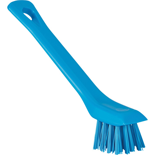 Brush with Scraping Edge, Stiff Bristles, 6" Long, Blue Oxymax Inc