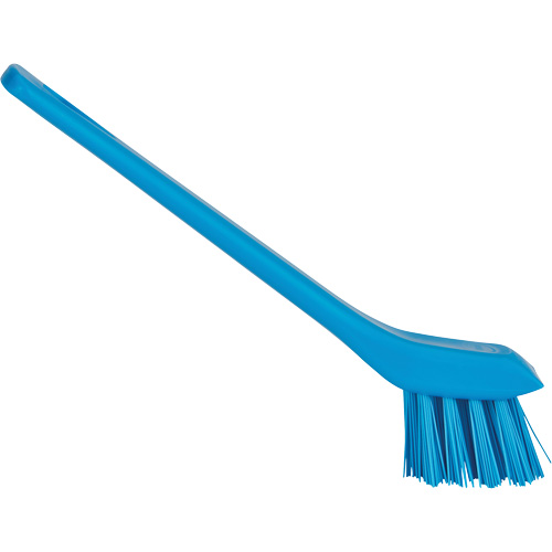 Brush with Scraping Edge, Stiff Bristles, 6" Long, Blue Oxymax Inc