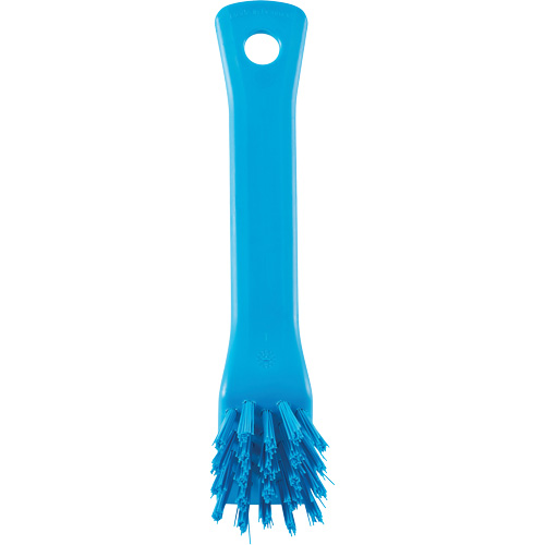 Brush with Scraping Edge, Stiff Bristles, 6" Long, Blue Oxymax Inc
