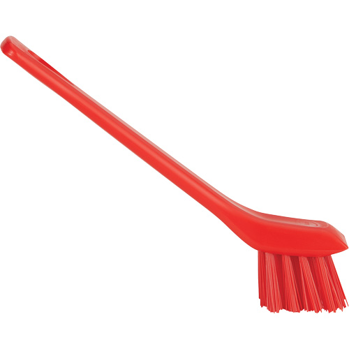 Brosse avec rebord grattoir, Soies Ferme, Longueur de 6", Rouge Oxymax Inc