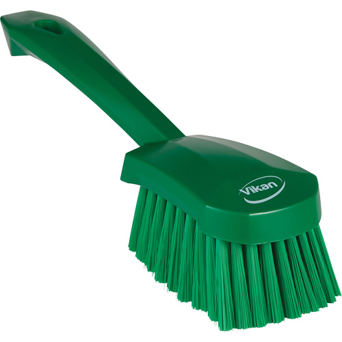Brosse &agrave; r&eacute;curer avec manche court, Soies Doux, Longueur de 10-1/2", Vert Oxymax Inc