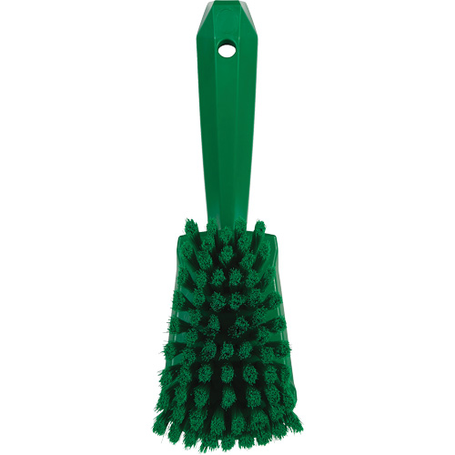 Brosse &agrave; r&eacute;curer avec manche court, Soies Doux, Longueur de 10-1/2", Vert Oxymax Inc