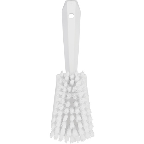 Short-Handled Washing Brush, Soft Bristles, 10-1/2" Long, White Oxymax Inc
