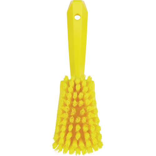 Short-Handled Washing Brush, Soft Bristles, 10-1/2" Long, Yellow Oxymax Inc
