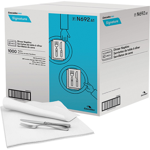Serviettes de table Pro Signature, 1 pli, 15" x 15" Oxymax Inc