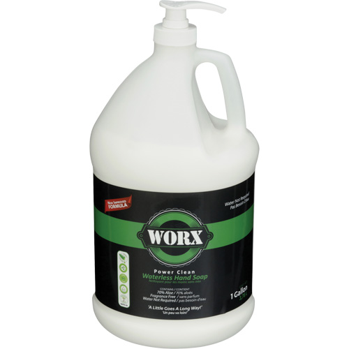 Savon pour les mains sans eau Power Clean, Liquide, 3,78 L, Sans parfum Oxymax Inc
