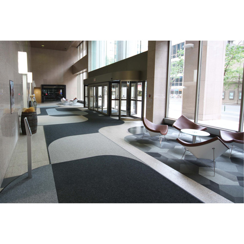 Supreme Knob Entrance Matting, Wiper/Scraper, 13-5/12' x 75-1/2' x 7/16", Charcoal Oxymax Inc