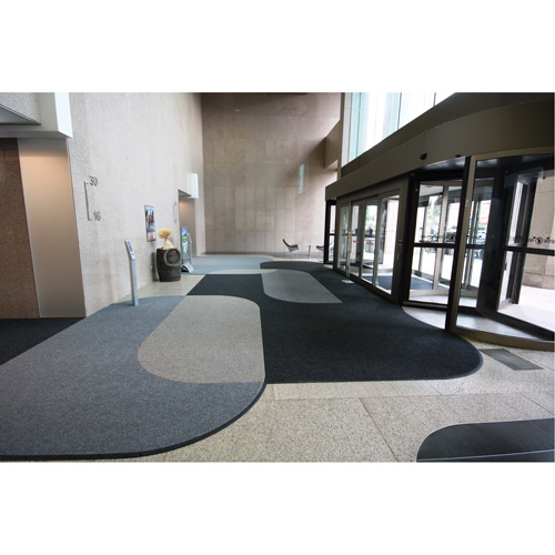 Supreme Knob Entrance Matting, Wiper/Scraper, 13-5/12' x 75-1/2' x 7/16", Charcoal Oxymax Inc