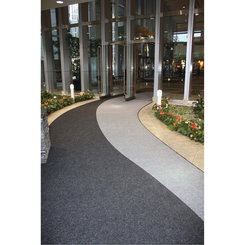 Supreme Knob Entrance Matting, Wiper/Scraper, 13-5/12' x 75-1/2' x 7/16", Charcoal Oxymax Inc