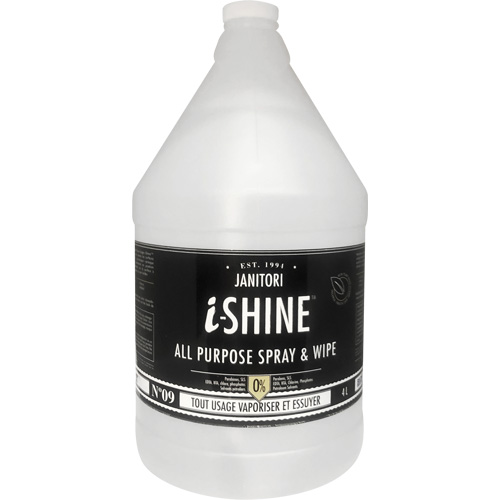 Janitori All-Purpose i-Shine Spray & Wipe, 4 L, Jug Oxymax Inc
