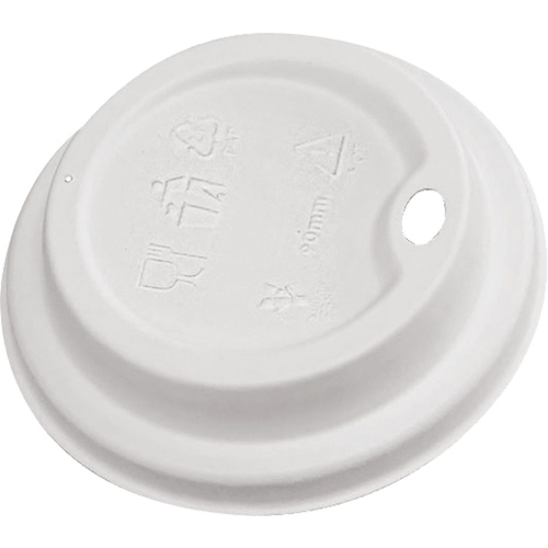 Couvercles &agrave; boire en d&ocirc;me blanc compostables Oxymax Inc