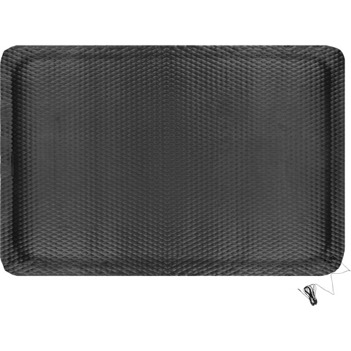 Ensemble de tapis conductible Hog Heaven, 4' la x 6' lo, 7/8" &eacute;paisseur, Noir, Nitrile Oxymax Inc