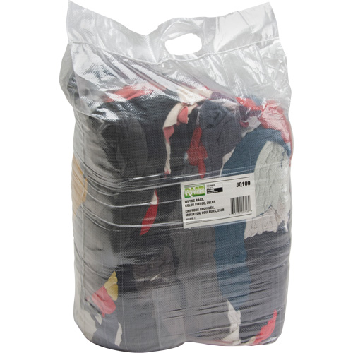 Recycled Material Wiping Rags, Fleece, Mix Colours, 25 lbs. Oxymax Inc
