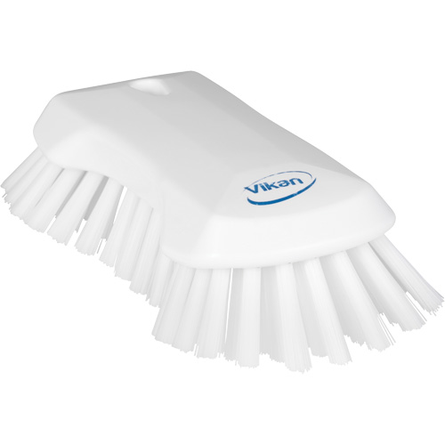 Hand Brush, Extra Stiff Bristles, 9-1/10" Long, White Oxymax Inc