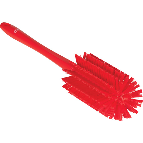 Brosse moyenne avec manche, Soies Ferme, Longueur de 17", Rouge Oxymax Inc