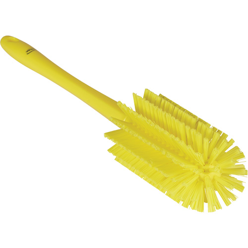 Brosse moyenne avec manche, Soies Ferme, Longueur de 17", Jaune Oxymax Inc