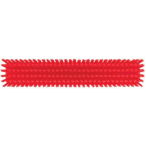 Push Broom Head, Fine/Stiff Bristles, 16-1/2", Polyester/Polypropylene, Red Oxymax Inc