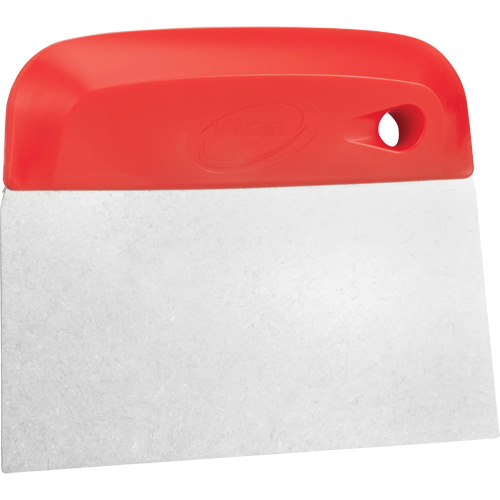 Flexible Stainless Steel Dough Cutter/Scraper, Red, 4-1/2" W x 5-3/4" L Oxymax Inc