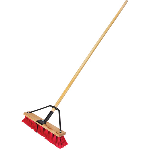 Balai-brosse &agrave; manche renforc&eacute;, 18", Moyen, Soies PVC Oxymax Inc