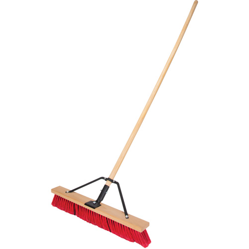 Balai-brosse &agrave; manche renforc&eacute;, 24", Moyen, Soies PVC Oxymax Inc