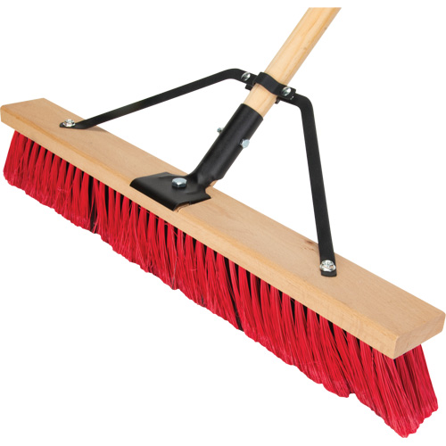 Balai-brosse &agrave; manche renforc&eacute;, 24", Moyen, Soies PVC Oxymax Inc