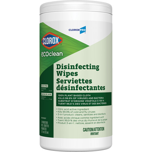 EcoClean Disinfecting Wipes, 75 Count Oxymax Inc