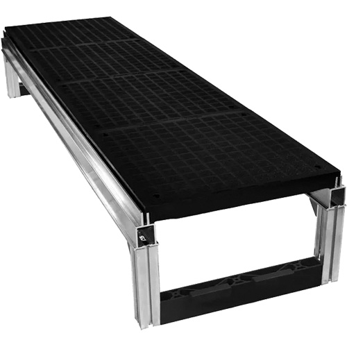 FOUNDATION Smooth Modular Aluminum Work Platform Kit, 18" W x 72" D, 400 lbs. Capacity, All-Welded Oxymax Inc