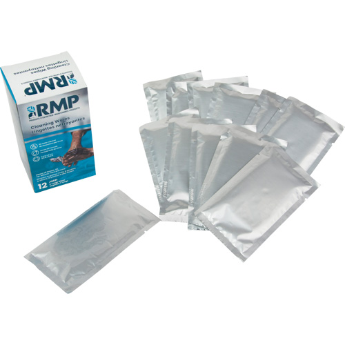Individually Wrapped Cleaning Wipes, 12 Wipes, 8" x 9-1/2" Oxymax Inc