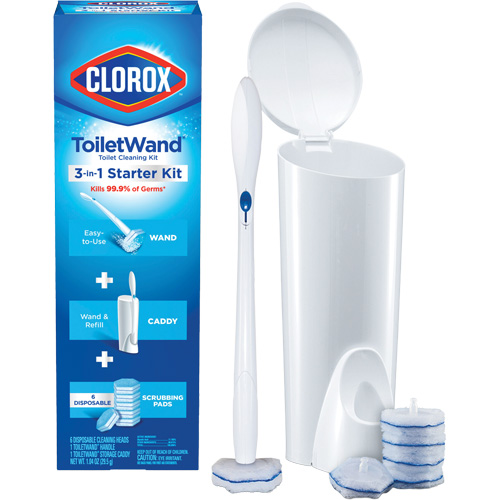 Disinfecting ToiletWand Disposable Cleaner 3-in-1 Starter Kit Oxymax Inc