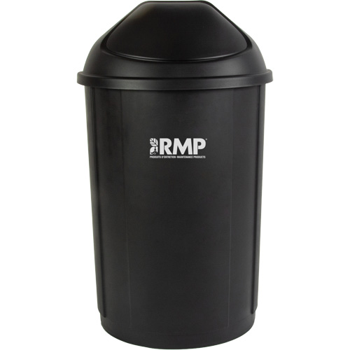 Half-Round Garbage Bin with Lid, Polyethylene, 21 US gal. Oxymax Inc