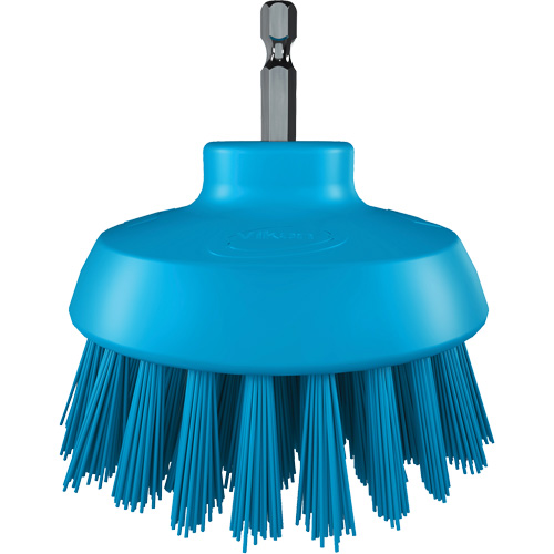 Brosse ronde HyDrive pour perceuse, Soies Tr&egrave;s ferme, Longueur de 3-1/10", Bleu Oxymax Inc