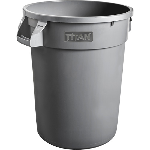 Grey Titan Garbage Container, Plastic, 20 US gal. Oxymax Inc
