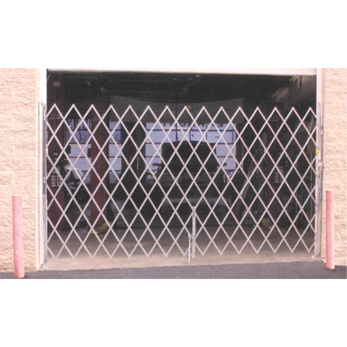 Galvanized Folding Security Gates, Fixed Single Folding, 4' L x 6' H Expanded Oxymax Inc