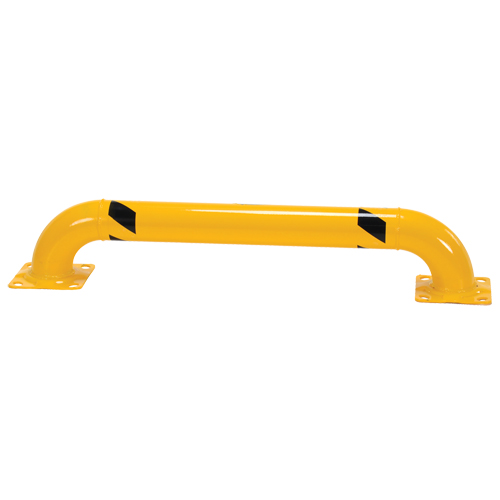 Garde-corps &agrave; profil bas pour rayonnages, 4' la x 0,75' h, Jaune Oxymax Inc