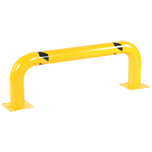 Garde-corps &agrave; profil bas pour rayonnages, 4' la x 1,4' h, Jaune Oxymax Inc