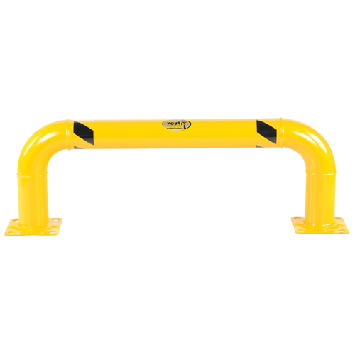 Garde-corps &agrave; profil bas pour rayonnages, 4' la x 1,4' h, Jaune Oxymax Inc