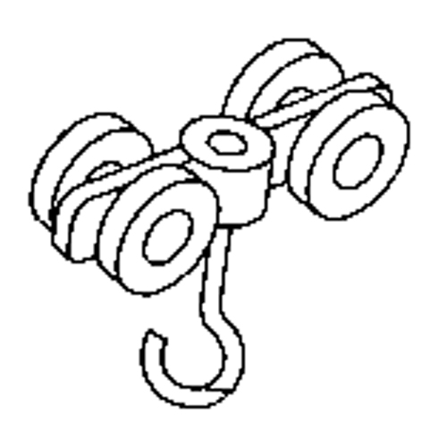 Curtain Partition Track Double Steel Roller Oxymax Inc