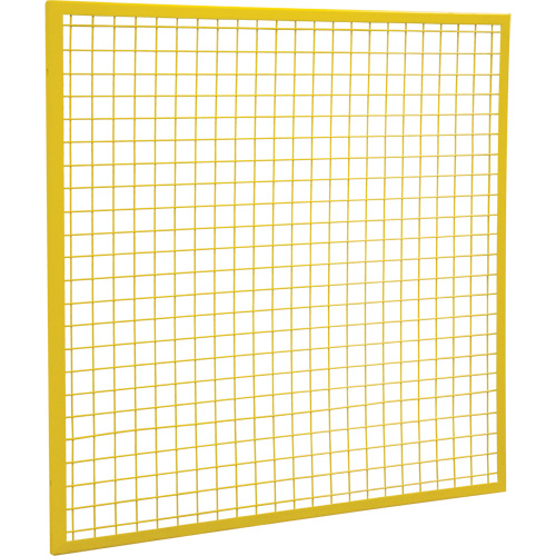 Wire Mesh Partition Components - Panels, 4' H x 4' W, Yellow Oxymax Inc