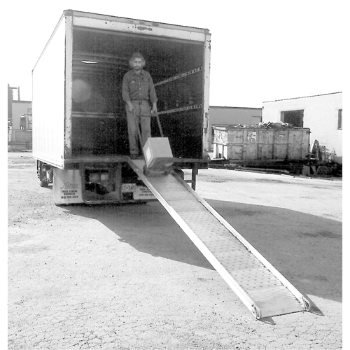 Aluminum Walk ramps with Perforated Traction Grip, 1000 lbs. Capacity, 24" W x 16' L Oxymax Inc