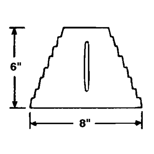 Wheel Chock, 9" x 8" x 6", Black Oxymax Inc