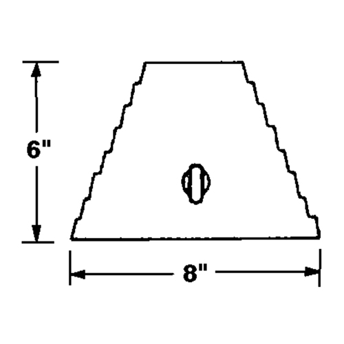 Wheel Chock, 9" x 8" x 6", Black Oxymax Inc