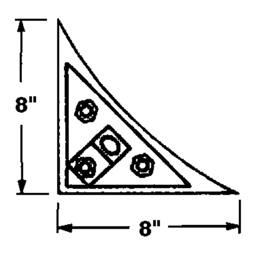Wheel Chock, 8" x 8" x 8", Black Oxymax Inc
