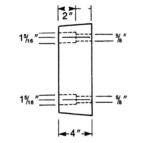 Butoirs de quai en caoutchouc moul&eacute;s, Caoutchouc, 13" la x 4" p x 12" h Oxymax Inc