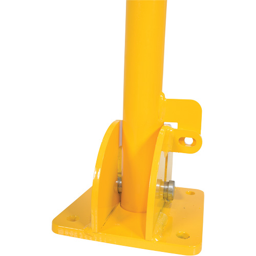 Butoirs repliables, Acier, 42" h x 1-3/4" la, Jaune Oxymax Inc