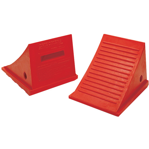 Cales-roue pour usage g&eacute;n&eacute;ral, Polyur&eacute;thane, Orange, 9" la x 11-1/2" p x 8-1/2" h Oxymax Inc