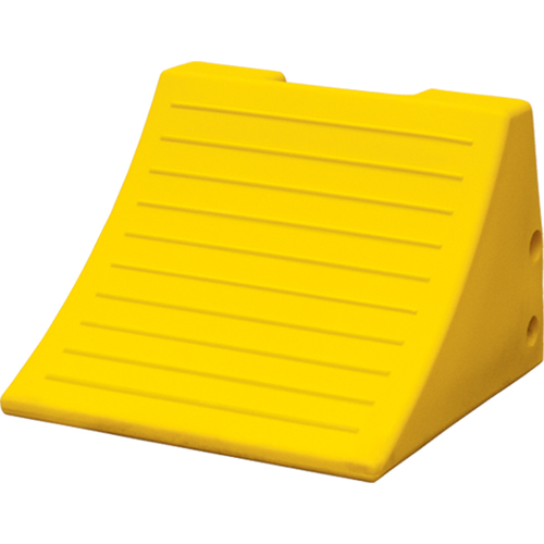 Cales-roue robustes, Polyur&eacute;thane, Jaune s&eacute;curit&eacute;, 15-1/10" la x 15" p x 11" h Oxymax Inc