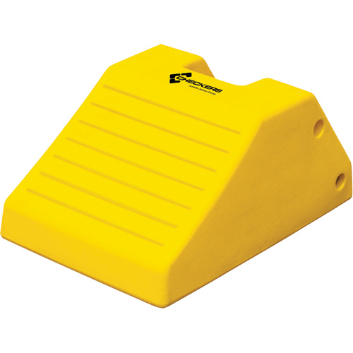 Cales-roue robustes, Polyur&eacute;thane, Jaune s&eacute;curit&eacute;, 14-9/10" la x 21-9/10" p x 10-3/5" h Oxymax Inc