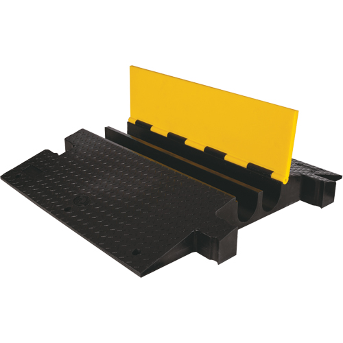 Protecteur de c&acirc;ble &agrave; traverse extr&ecirc;me Yellow Jacket, 2 canaux, 35,75" lo x 42,125" la x 5,125" h Oxymax Inc